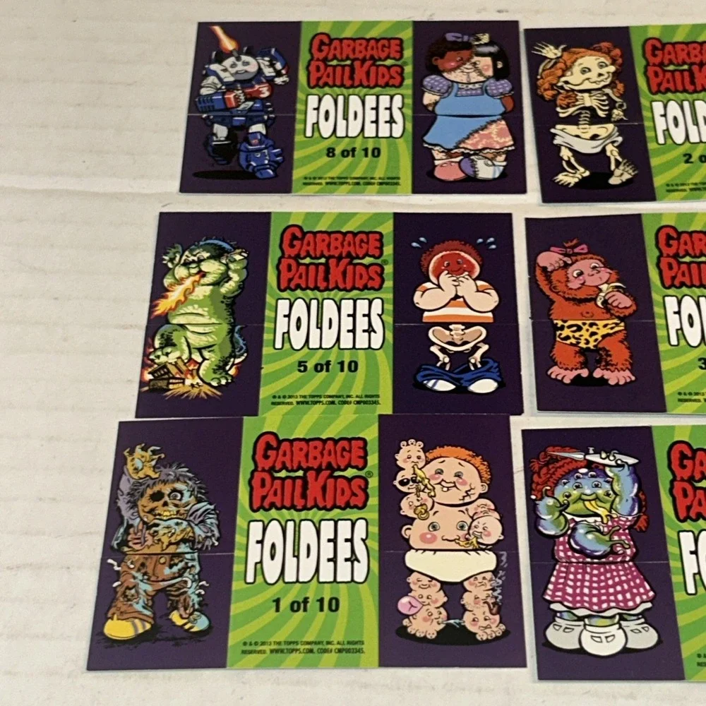 GBK GARBAGE Pail Kids 2013 Topps Foldees Lot Of 6‎